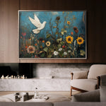 Floral 1095 Canvas Art 18" x 24" / 45 x 60 cm / Black