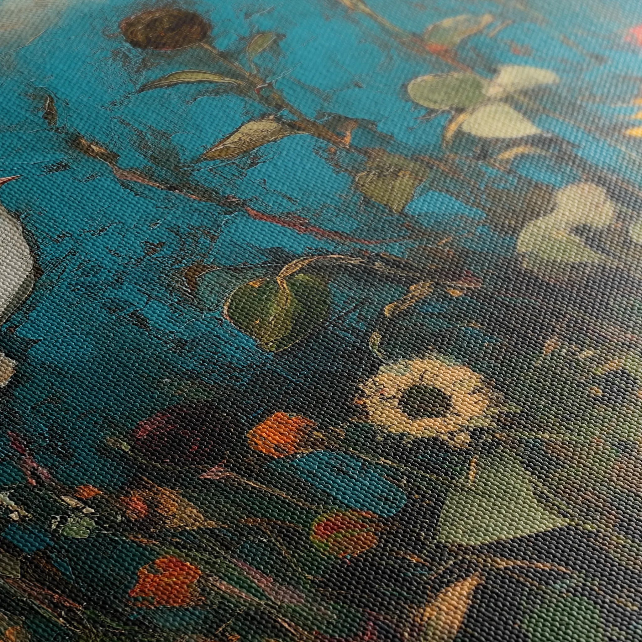 Floral 1095 Canvas Art 18" x 24" / 45 x 60 cm / Black