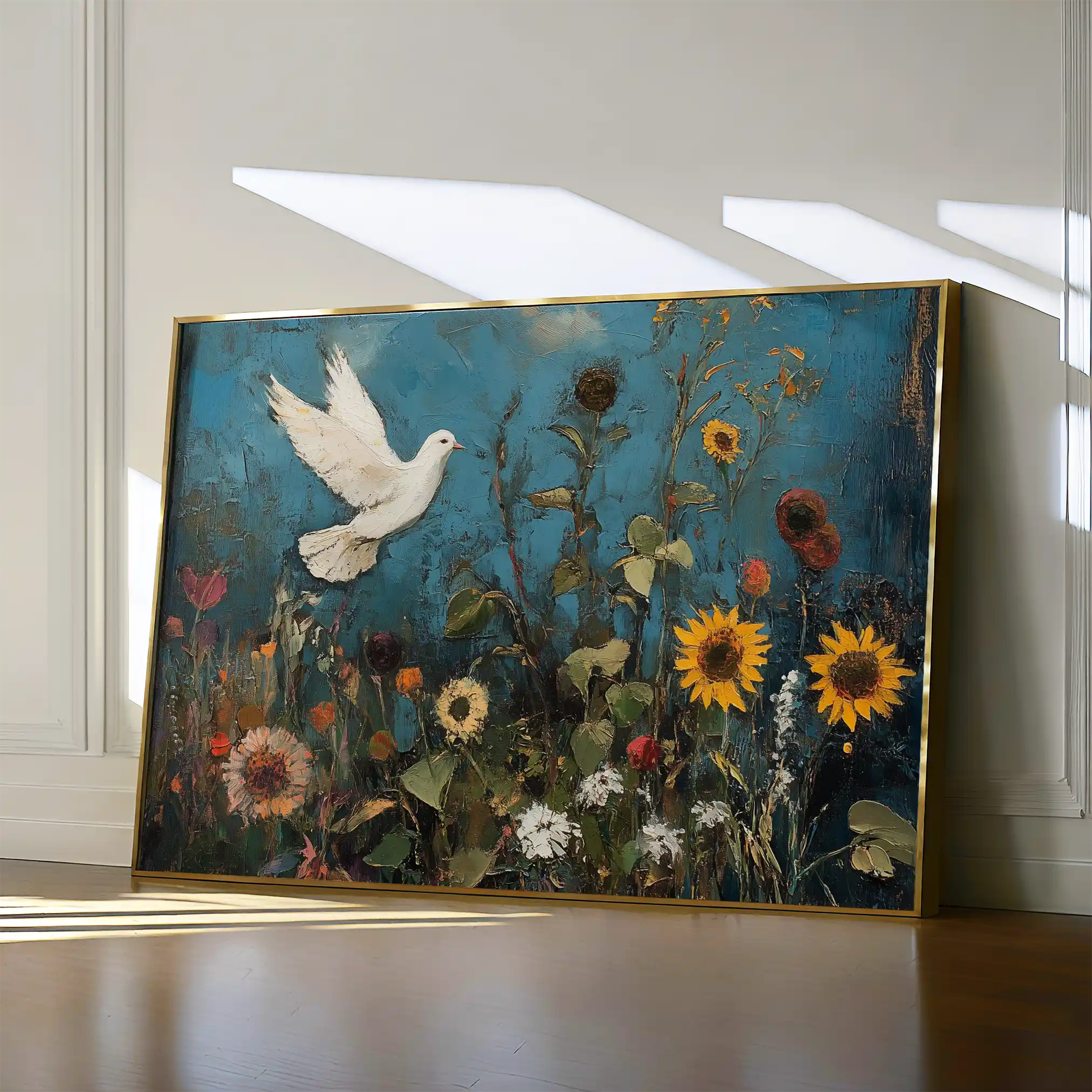 Floral 1095 Canvas Art 60 x 40 cm / Black