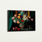 Floral 1096 Canvas Art 18" x 24" / 45 x 60 cm / Black