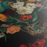 Floral 1096 Canvas Art 60 x 40 cm / Black