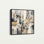 Abstract 1097 Canvas Art 16" x 16" / 40 x 40 cm / Black