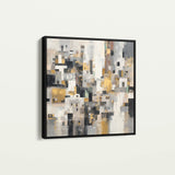 Abstract 1097 Canvas Art 16" x 16" / 40 x 40 cm / Black