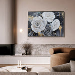 Floral 1097 Canvas Art 18" x 24" / 45 x 60 cm / Black