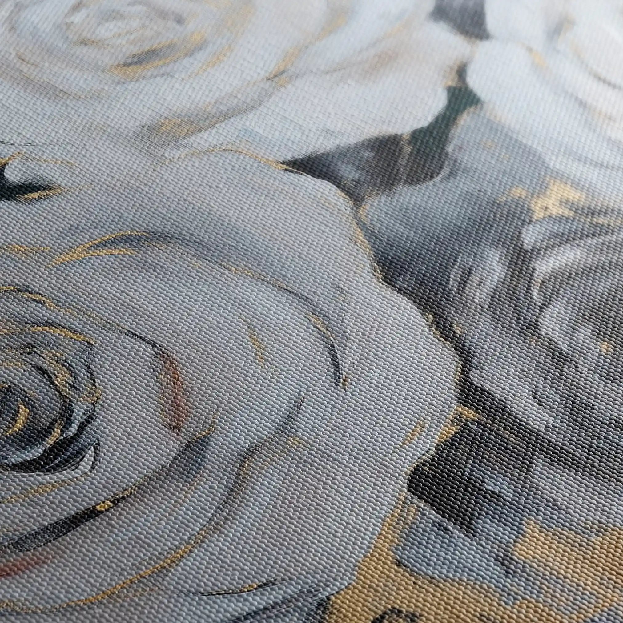 Floral 1097 Canvas Art 18" x 24" / 45 x 60 cm / Black