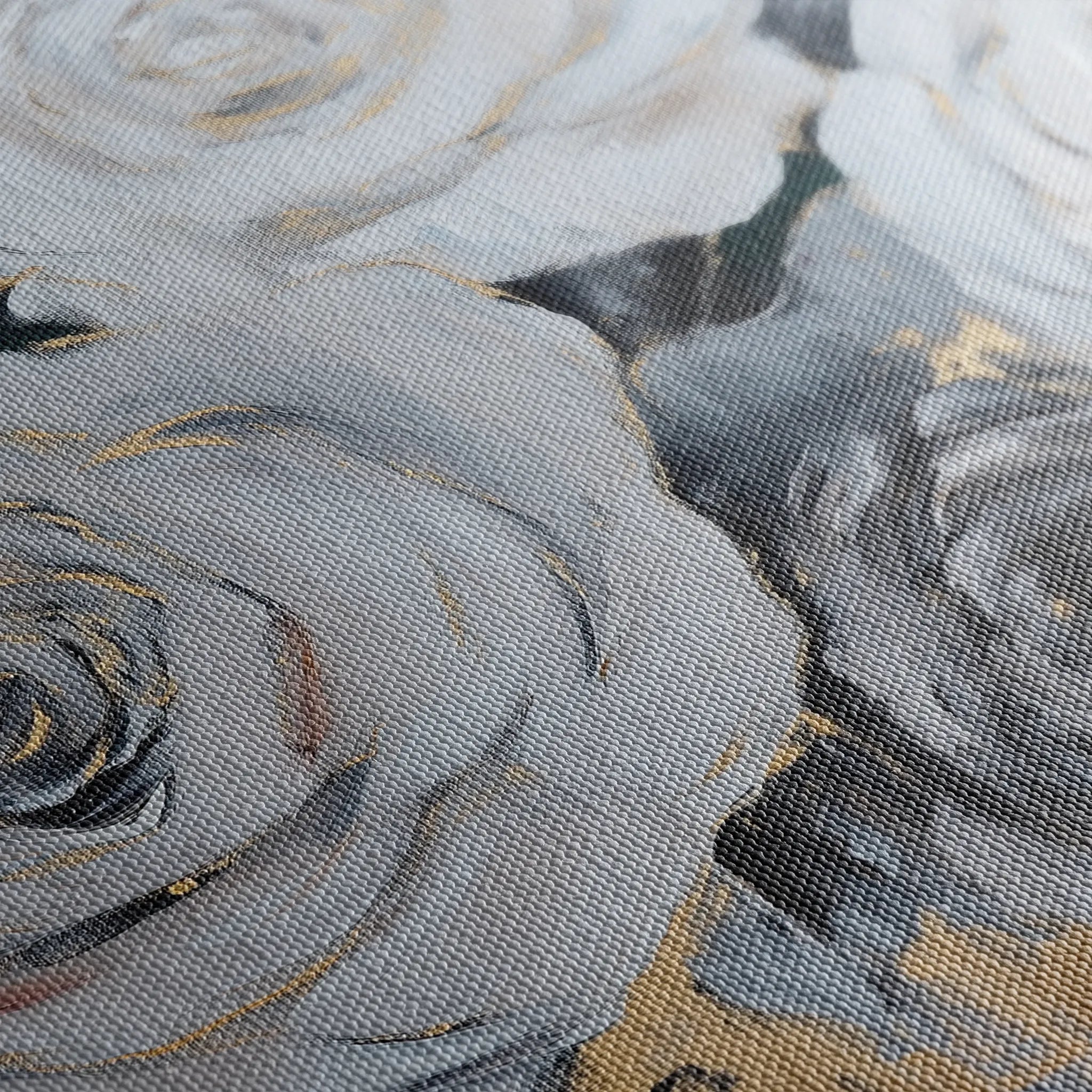 Floral 1097 Canvas Art 18" x 24" / 45 x 60 cm / Black