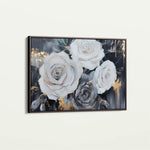 Floral 1097 Canvas Art 60 x 40 cm / Black