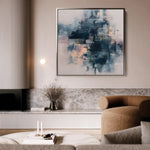 Abstract 1098 Canvas Art 16" x 16" / 40 x 40 cm / Black