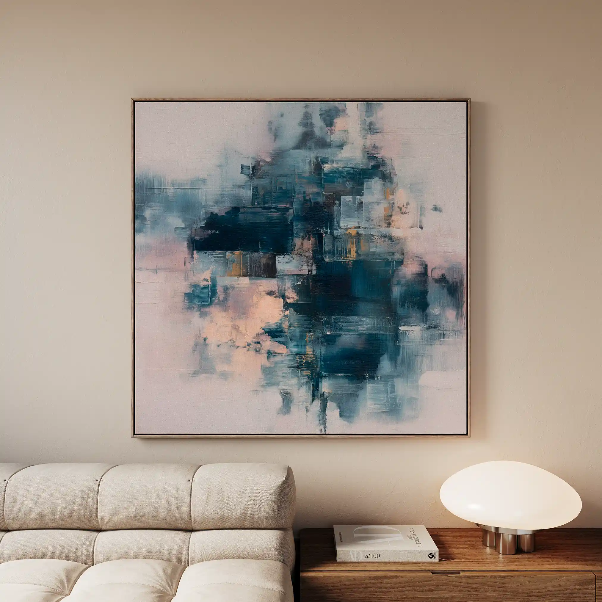 Abstract 1098 Canvas Art 60 x 60 cm / Black