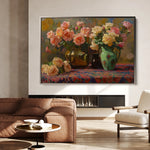 Floral 1098 Canvas Art 18" x 24" / 45 x 60 cm / Black
