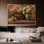 Floral 1098 Canvas Art 18" x 24" / 45 x 60 cm / Black
