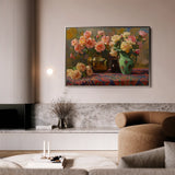 Floral 1098 Canvas Art 18" x 24" / 45 x 60 cm / Black