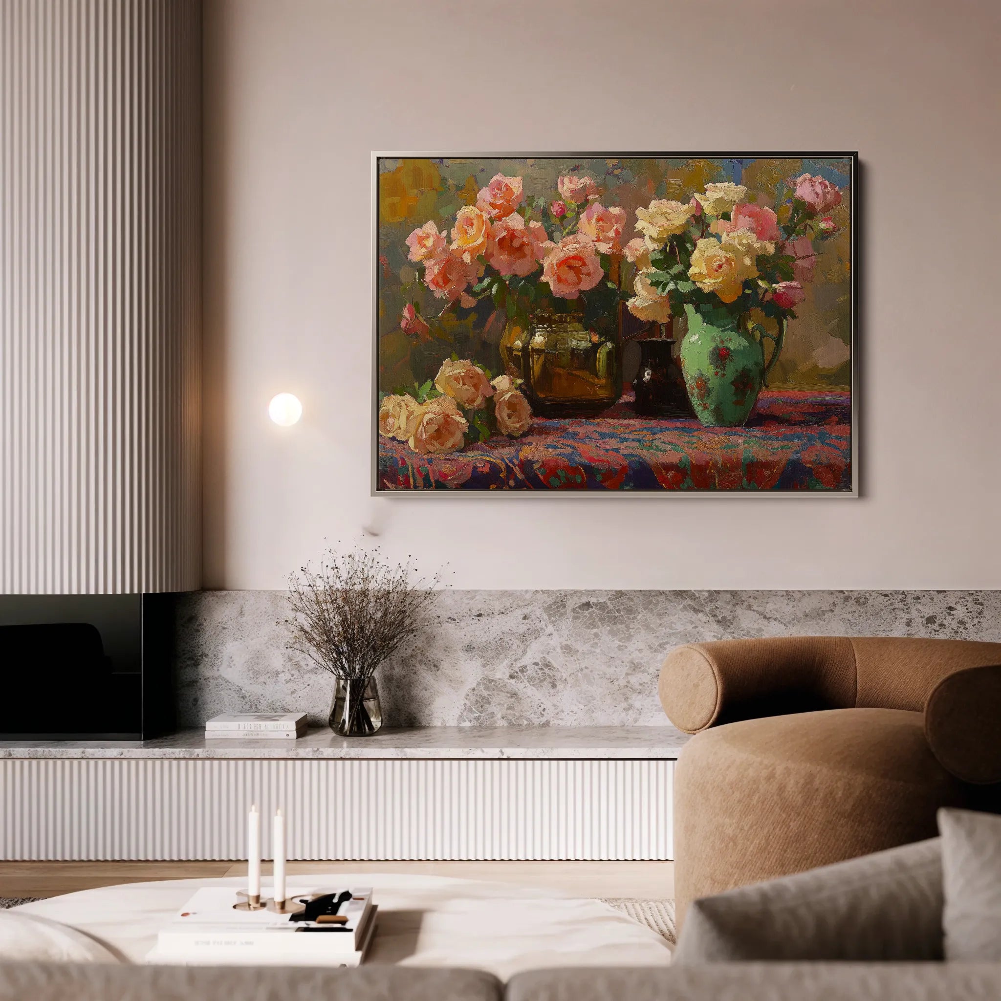 Floral 1098 Canvas Art 18" x 24" / 45 x 60 cm / Black