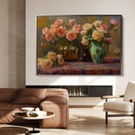 Floral 1098 Canvas Art 60 x 40 cm / Black
