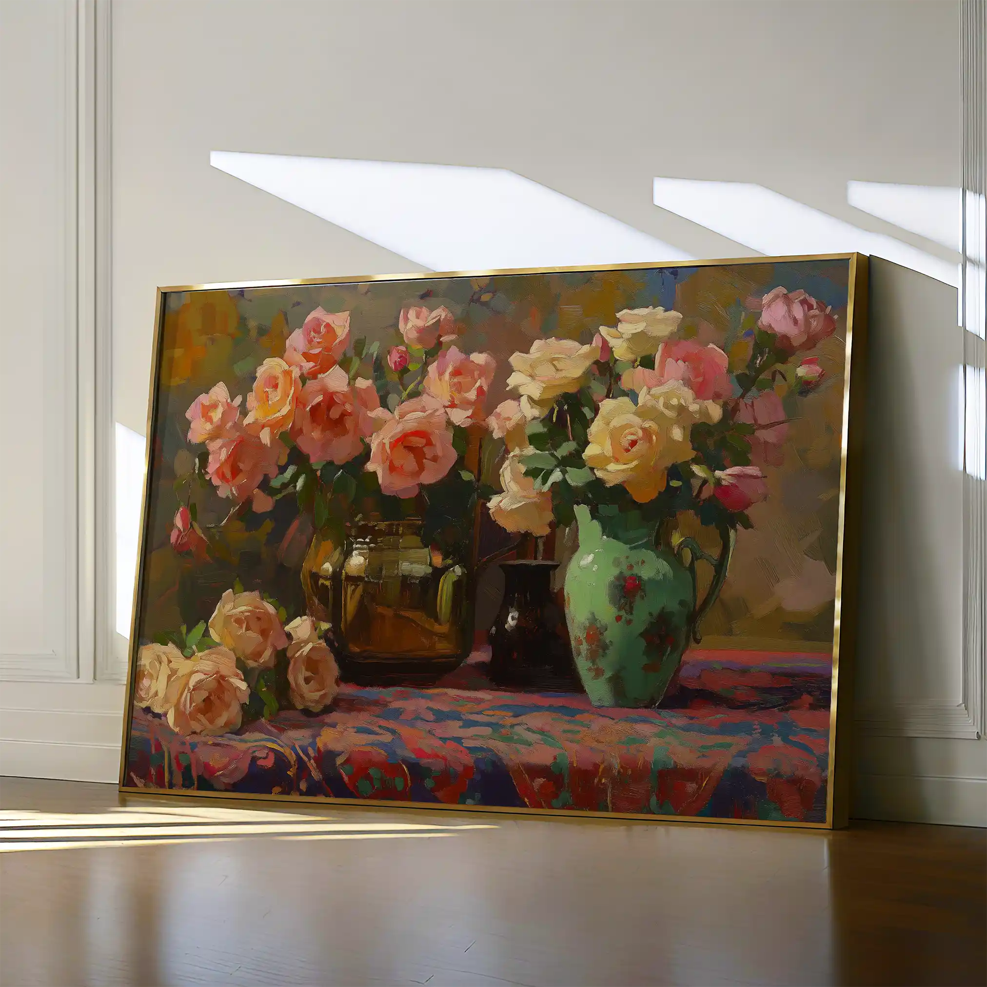 Floral 1098 Canvas Art 60 x 40 cm / Black