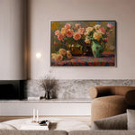 Floral 1098 Canvas Art 60 x 40 cm / Black
