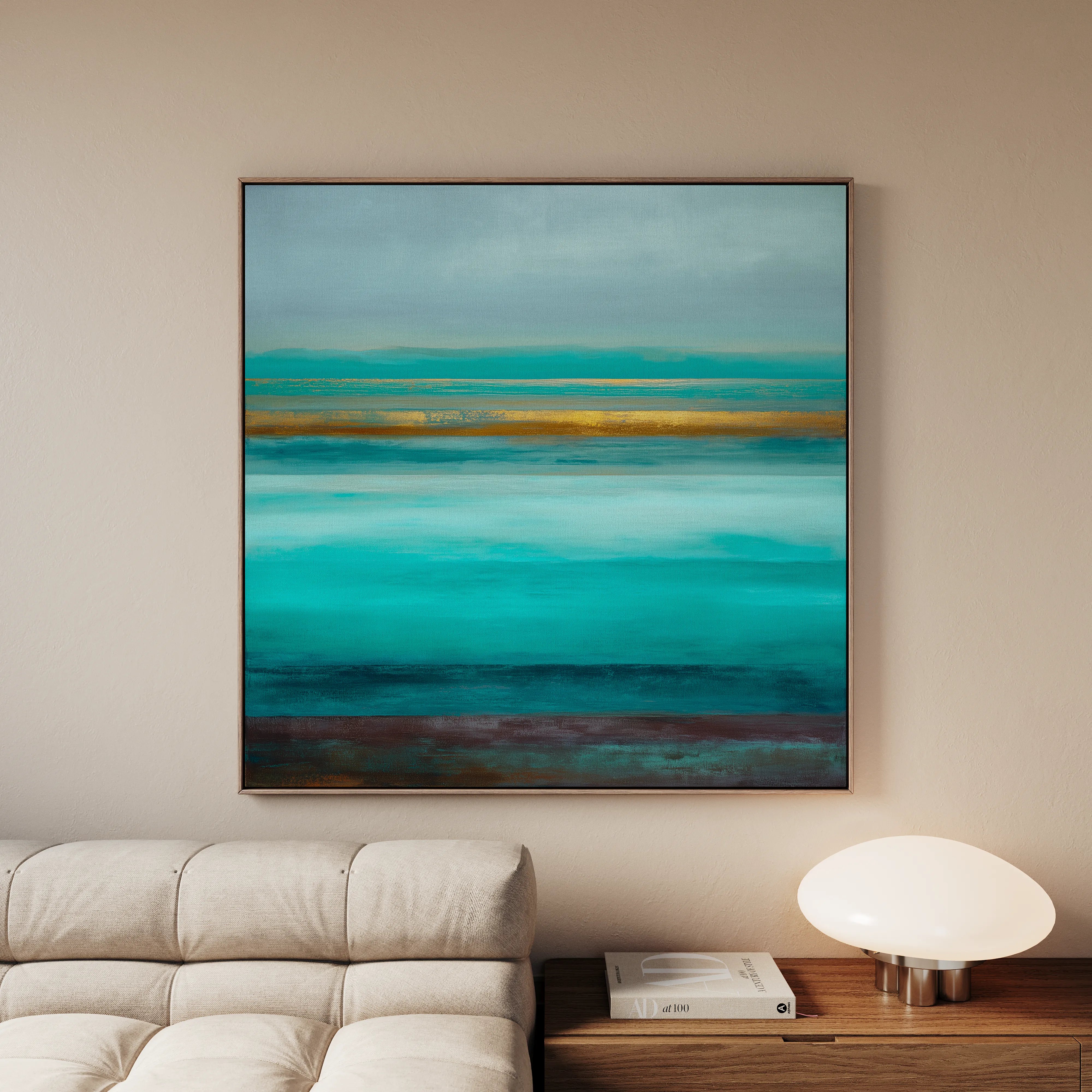 Abstract 1099 Canvas Art 16" x 16" / 40 x 40 cm / Black