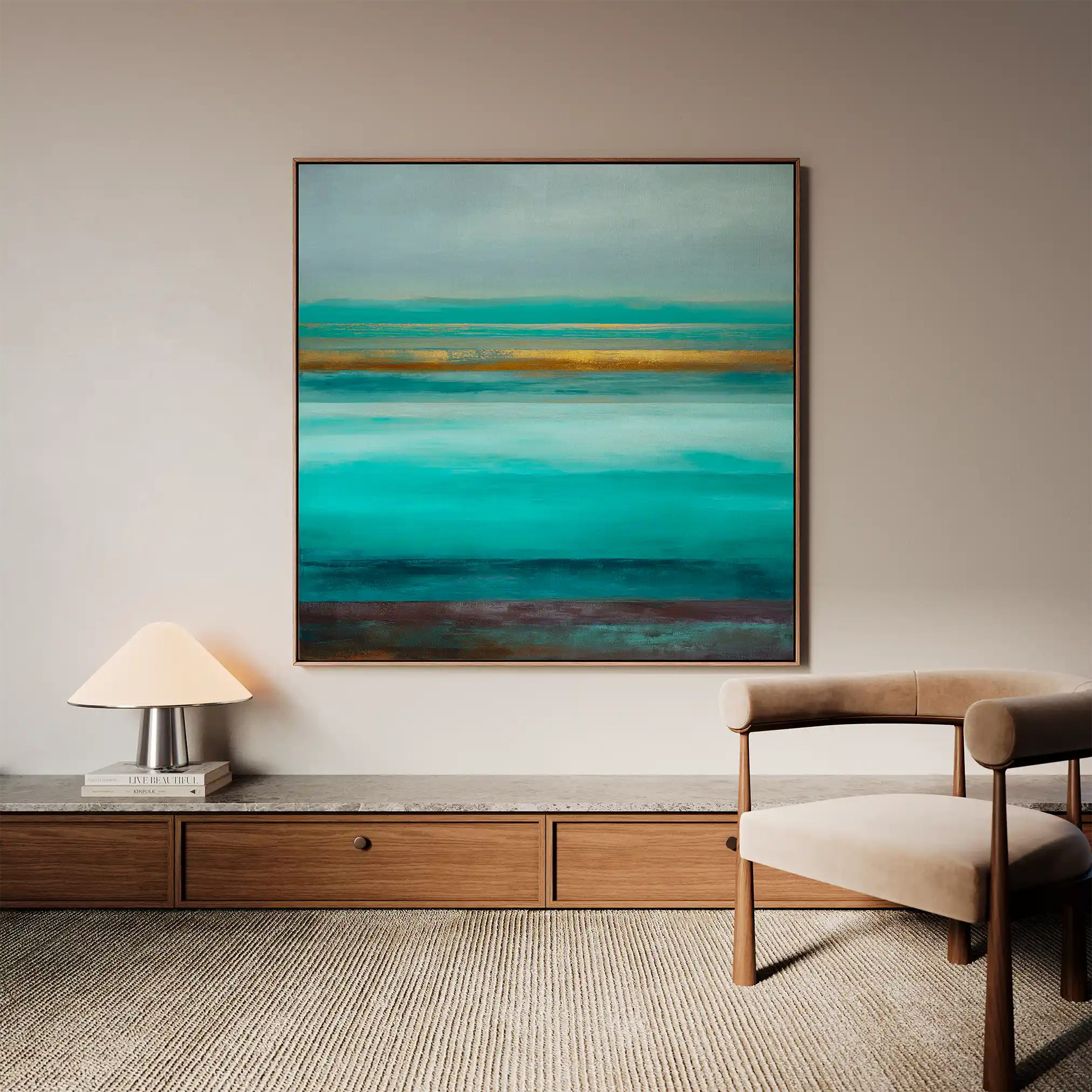 Abstract 1099 Canvas Art 60 x 60 cm / Black