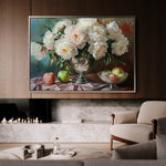 Floral 1099 Canvas Art 18" x 24" / 45 x 60 cm / Black