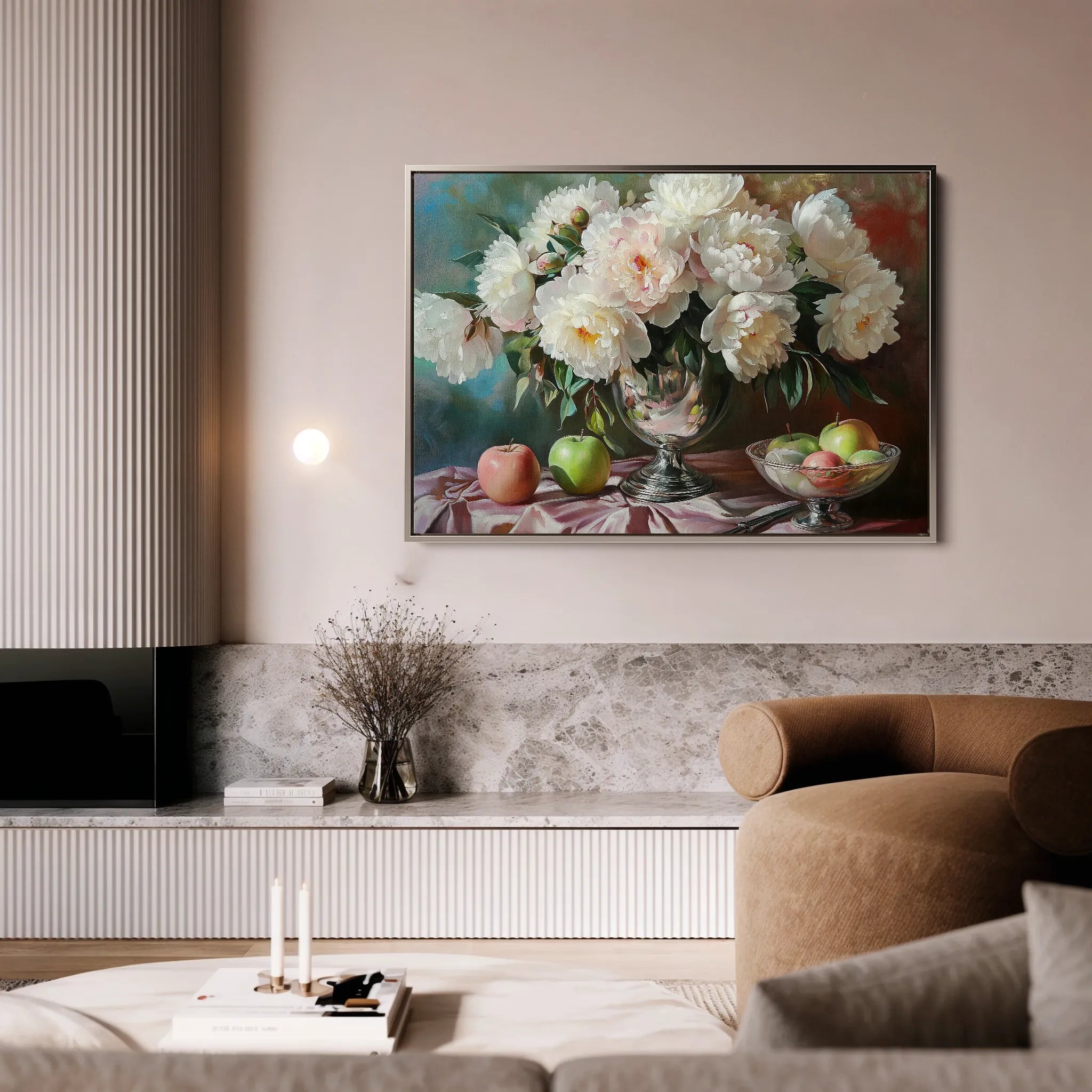 Floral 1099 Canvas Art 18" x 24" / 45 x 60 cm / Black