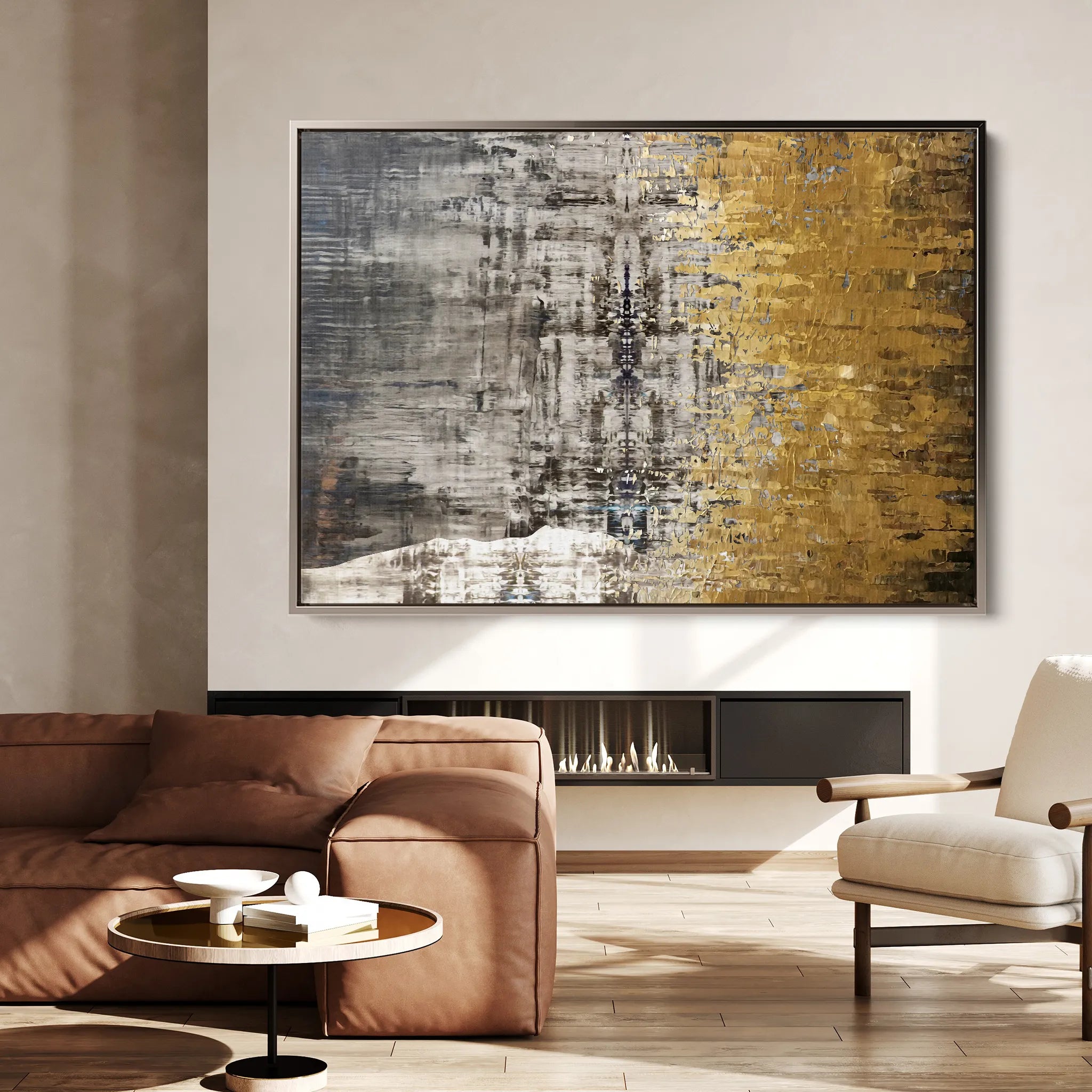 Abstract 110 Canvas Art 18" x 24" / 45 x 60 cm / Black