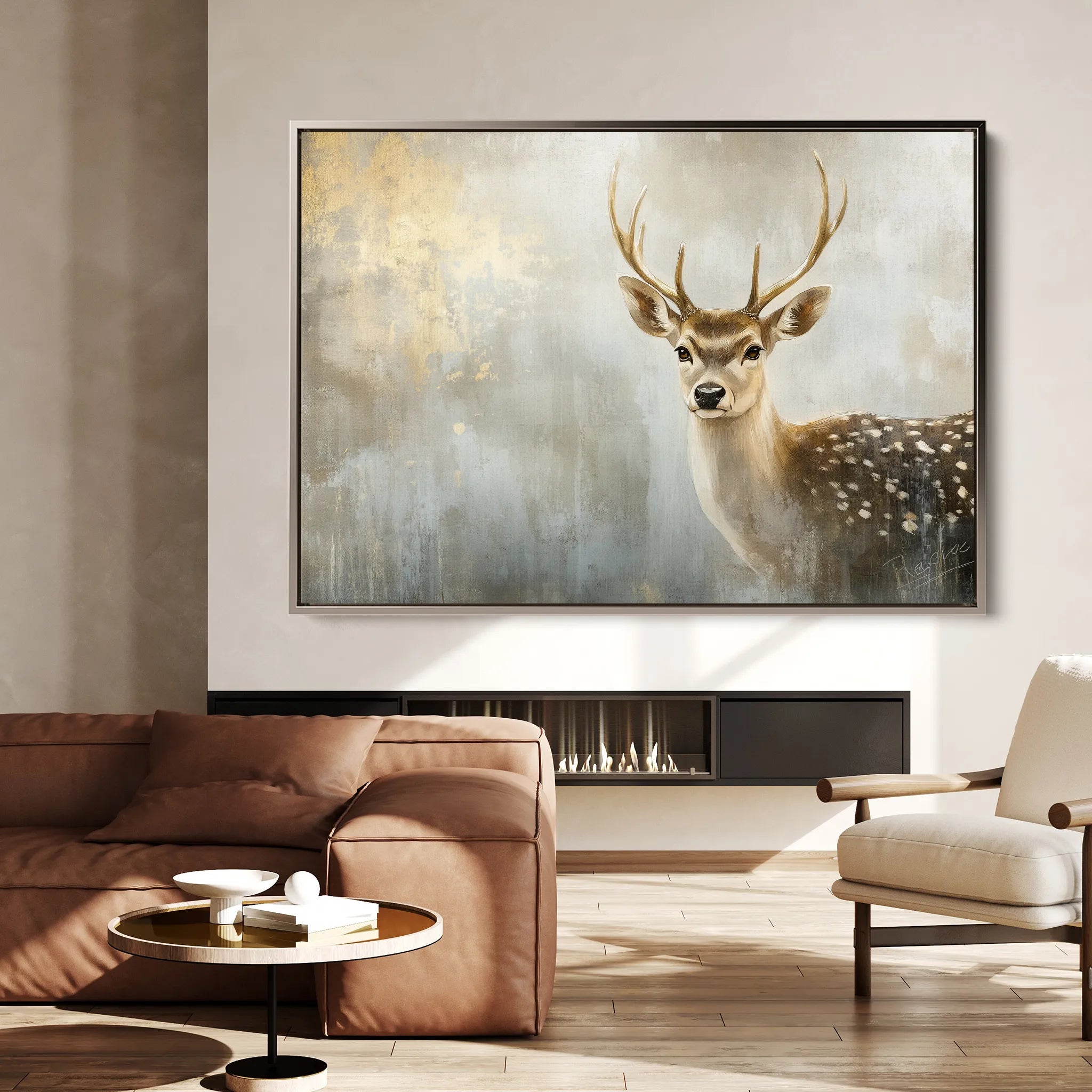 Animals 110 Canvas Art 18" x 24" / 45 x 60 cm / Black