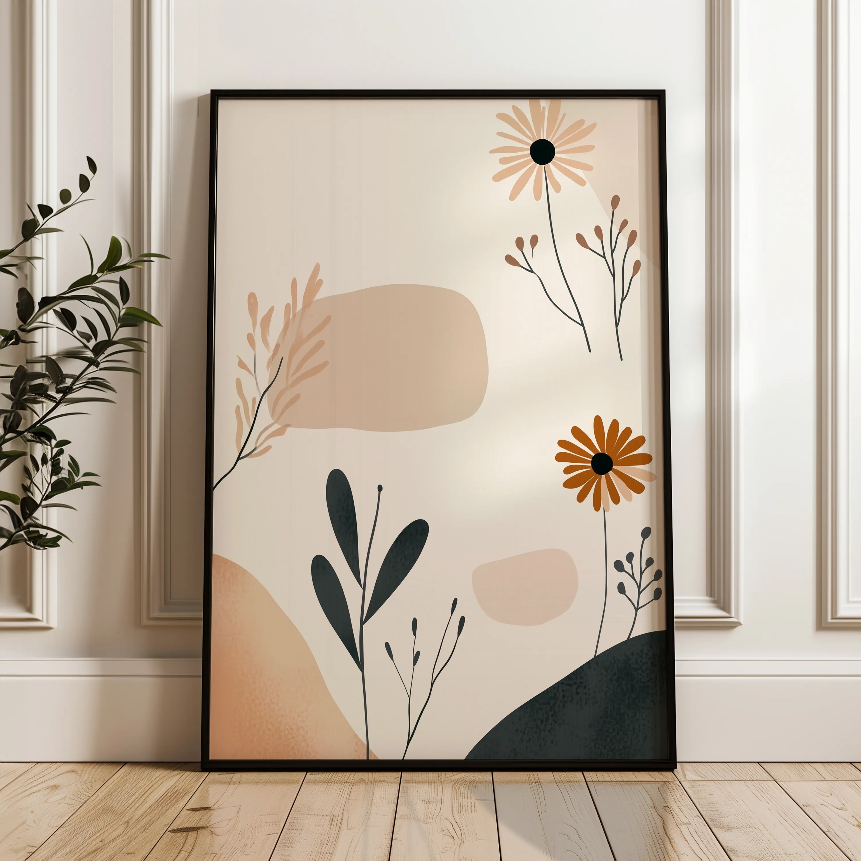 Boho 110 Canvas Art 18" x 24" / 45 x 60 cm / Black