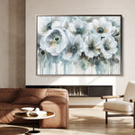 Floral 110 Canvas Art 18" x 24" / 45 x 60 cm / Black