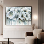 Floral 110 Canvas Art 18" x 24" / 45 x 60 cm / Black