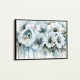 Floral 110 Canvas Art 18" x 24" / 45 x 60 cm / Black
