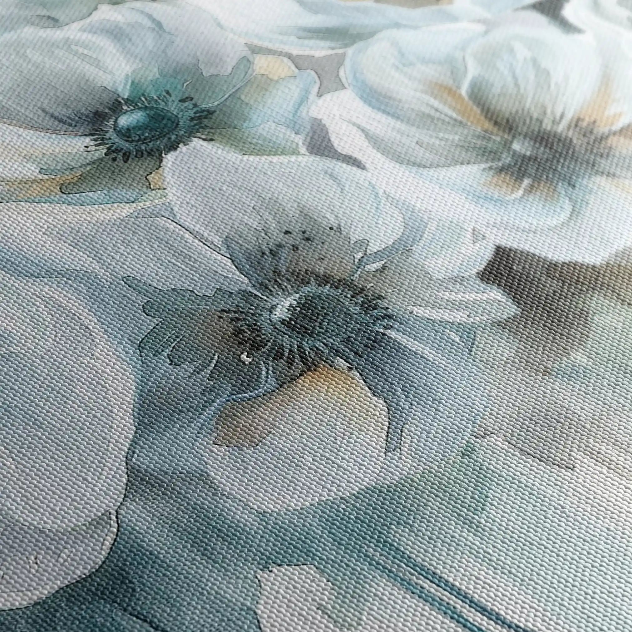 Floral 110 Canvas Art 18" x 24" / 45 x 60 cm / Black