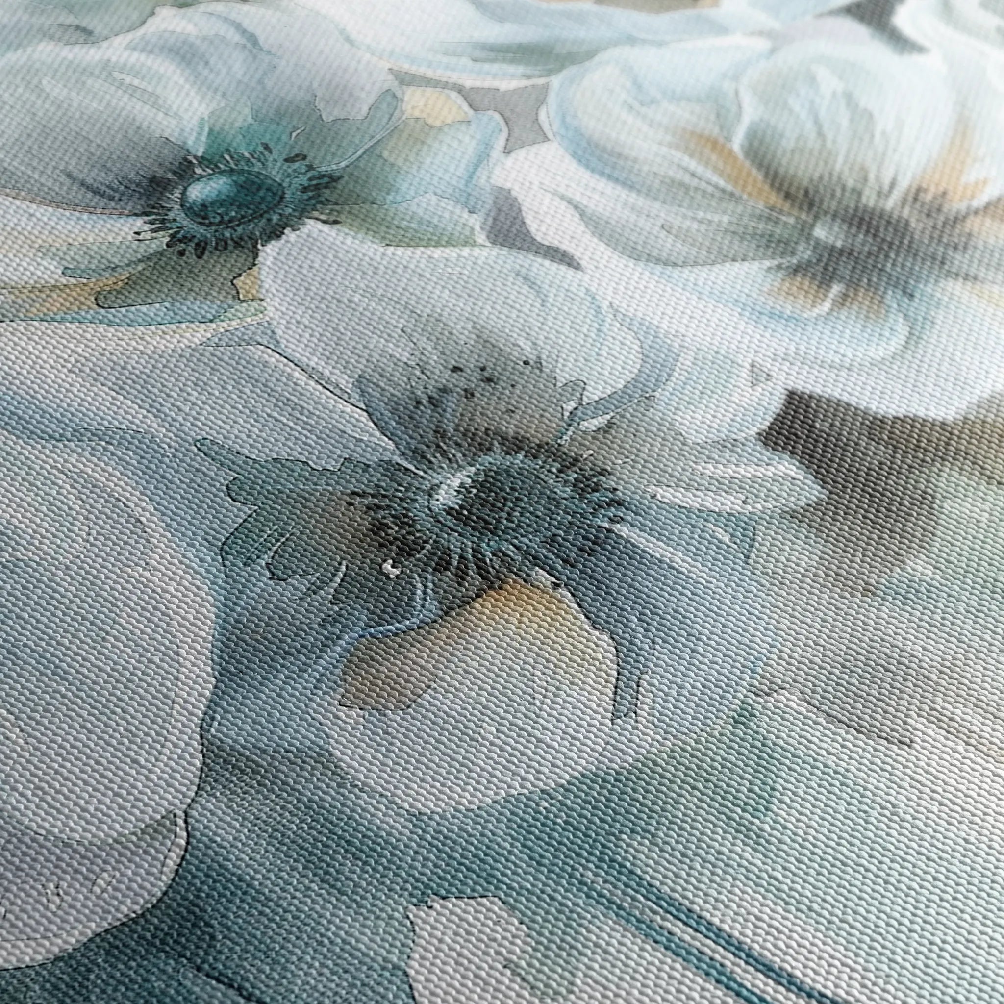 Floral 110 Canvas Art 18" x 24" / 45 x 60 cm / Black