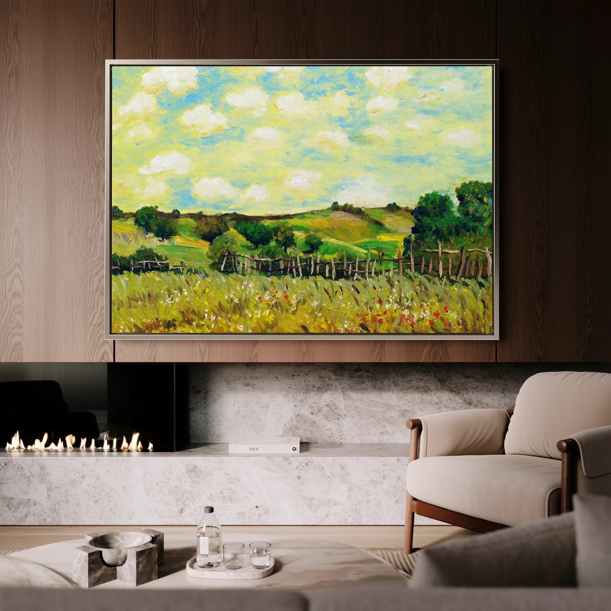 Landscape 110 Canvas Art 18" x 24" / 45 x 60 cm / Black