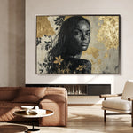 Portrait 110 Canvas Art 18" x 24" / 45 x 60 cm / Black