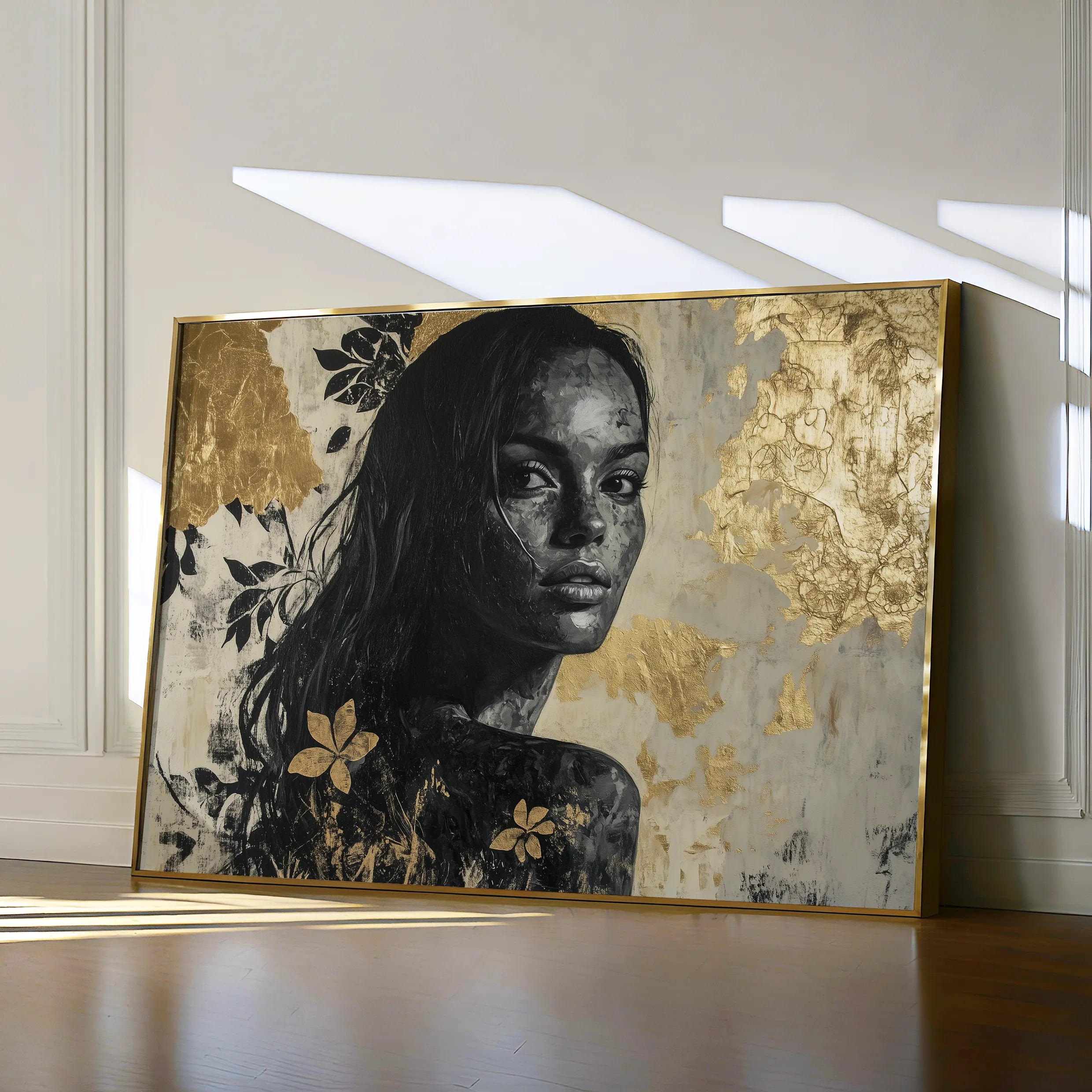 Portrait 110 Canvas Art 18" x 24" / 45 x 60 cm / Black