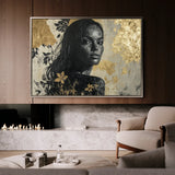 Portrait 110 Canvas Art 18" x 24" / 45 x 60 cm / Black