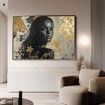 Portrait 110 Canvas Art 18" x 24" / 45 x 60 cm / Black