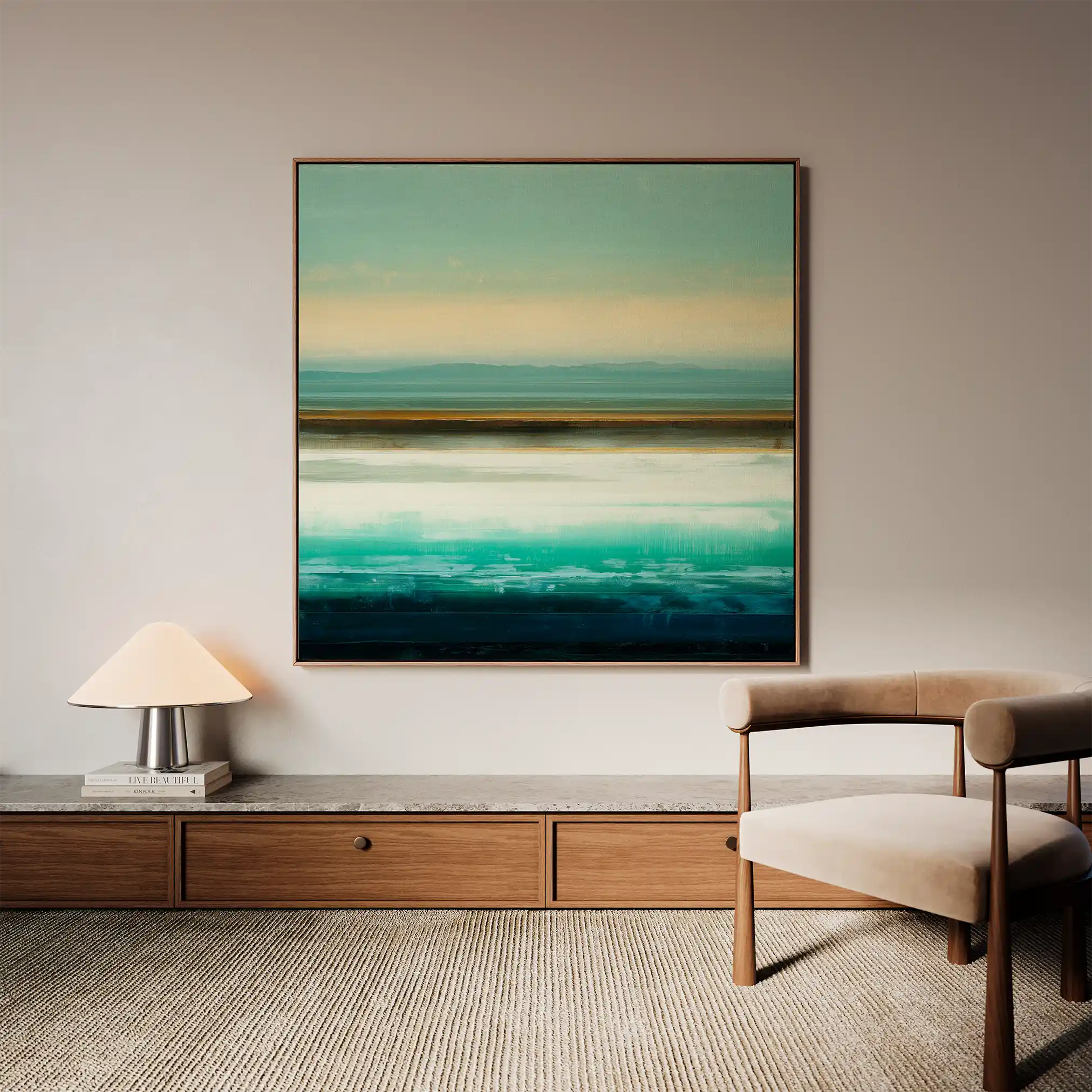 Abstract 1100 Canvas Art 60 x 60 cm / Black