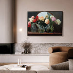 Floral 1100 Canvas Art 18" x 24" / 45 x 60 cm / Black