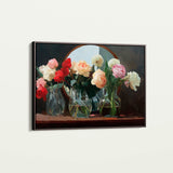 Floral 1100 Canvas Art 18" x 24" / 45 x 60 cm / Black