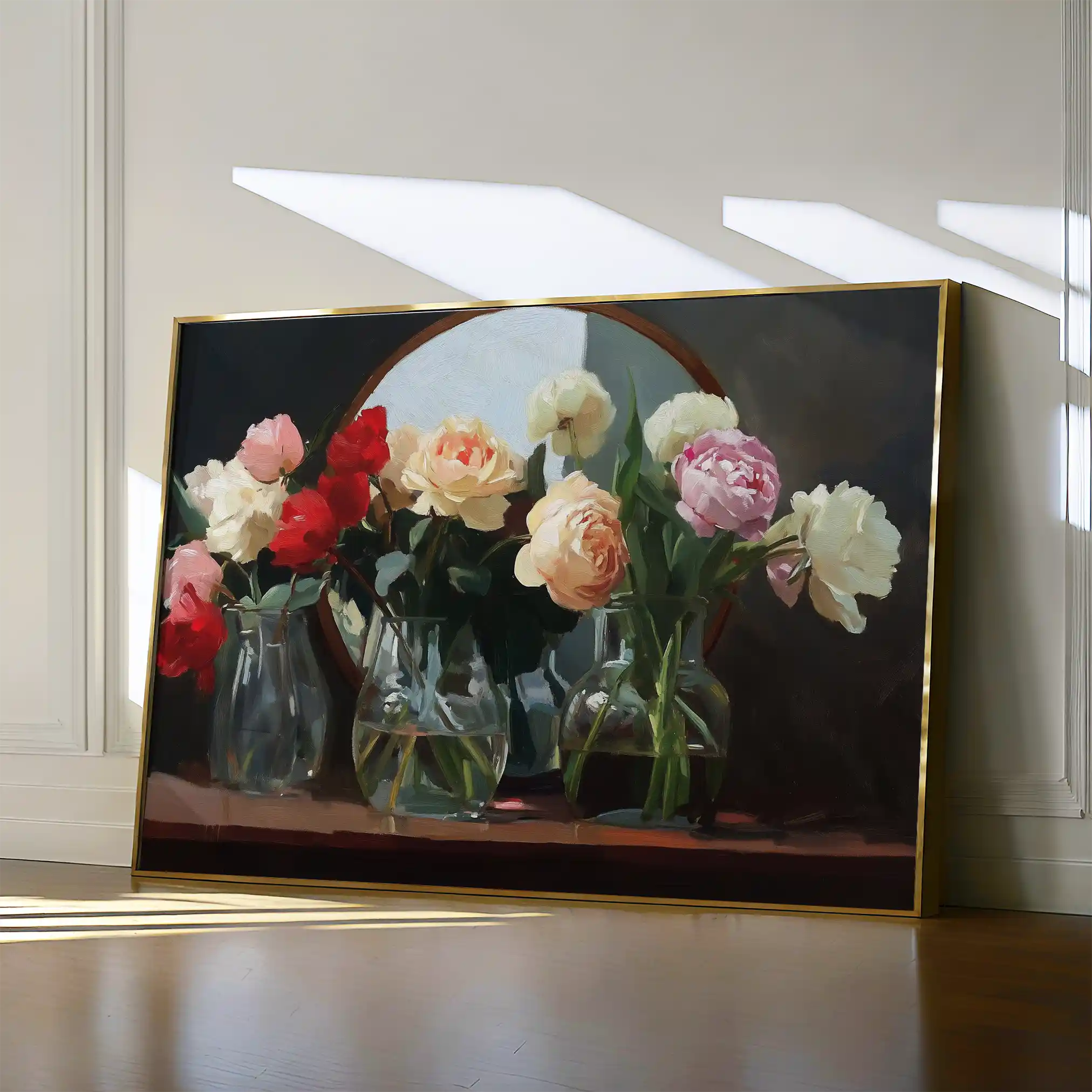 Floral 1100 Canvas Art 60 x 40 cm / Black