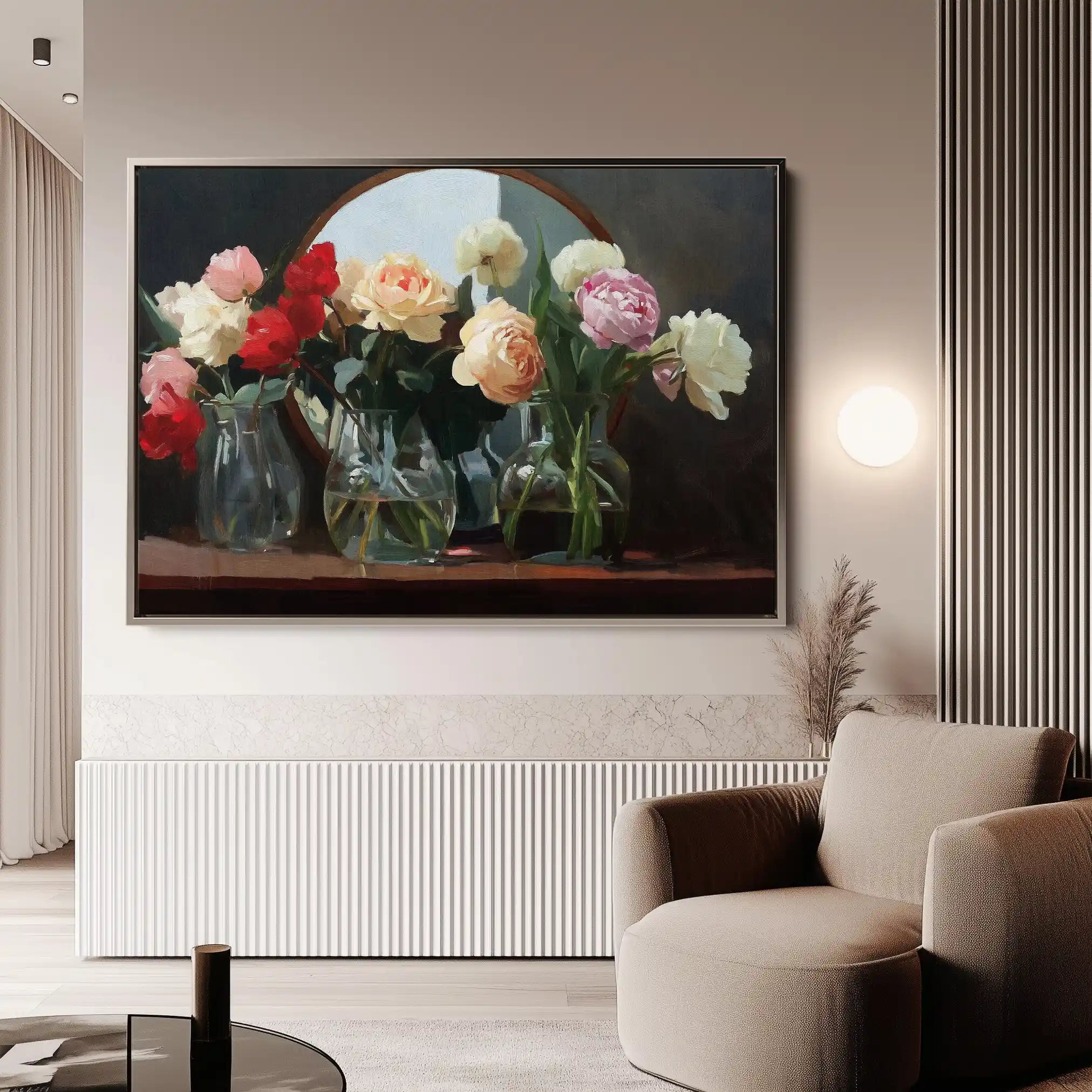 Floral 1100 Canvas Art 60 x 40 cm / Black