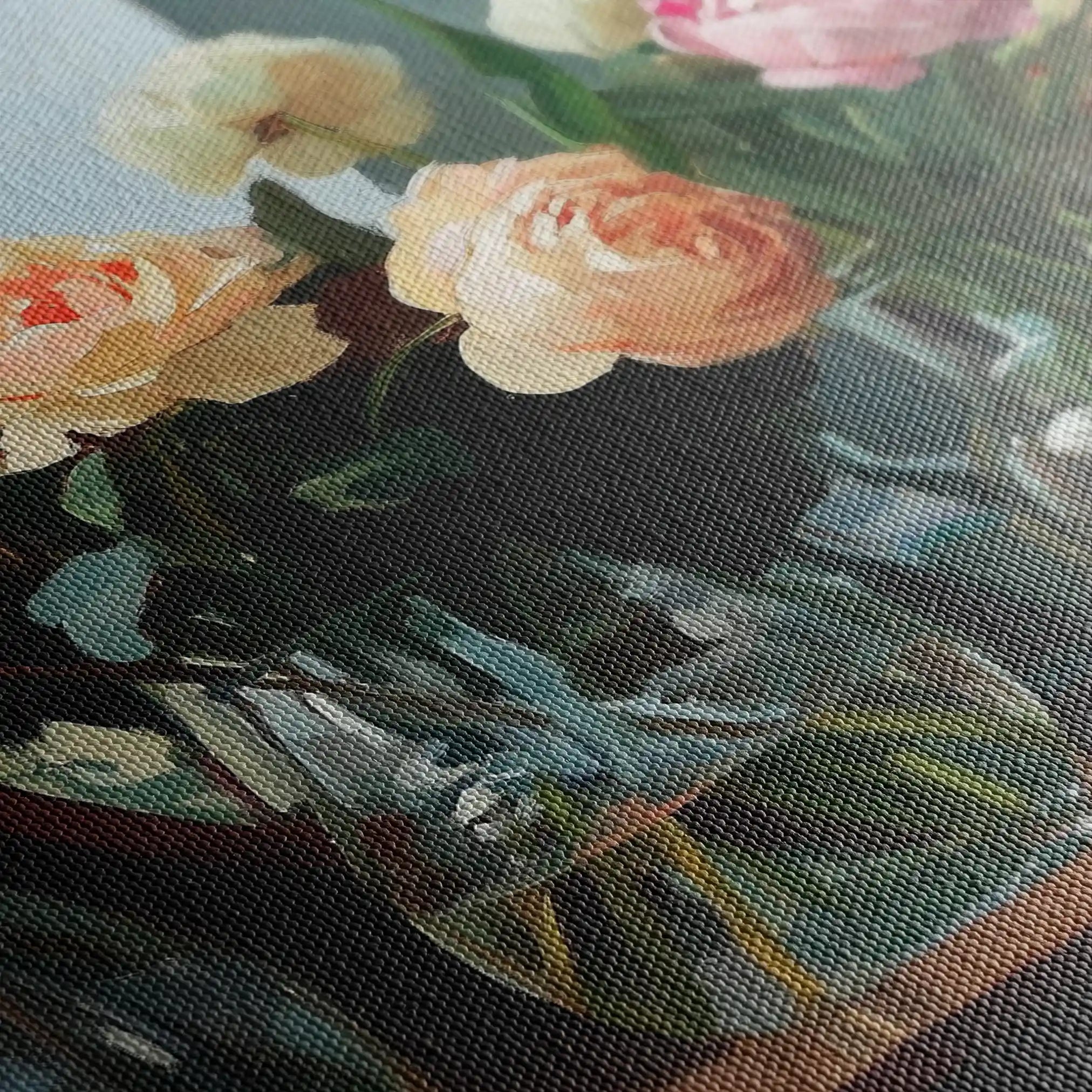Floral 1100 Canvas Art 60 x 40 cm / Black