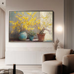 Floral 1101 Canvas Art 18" x 24" / 45 x 60 cm / Black
