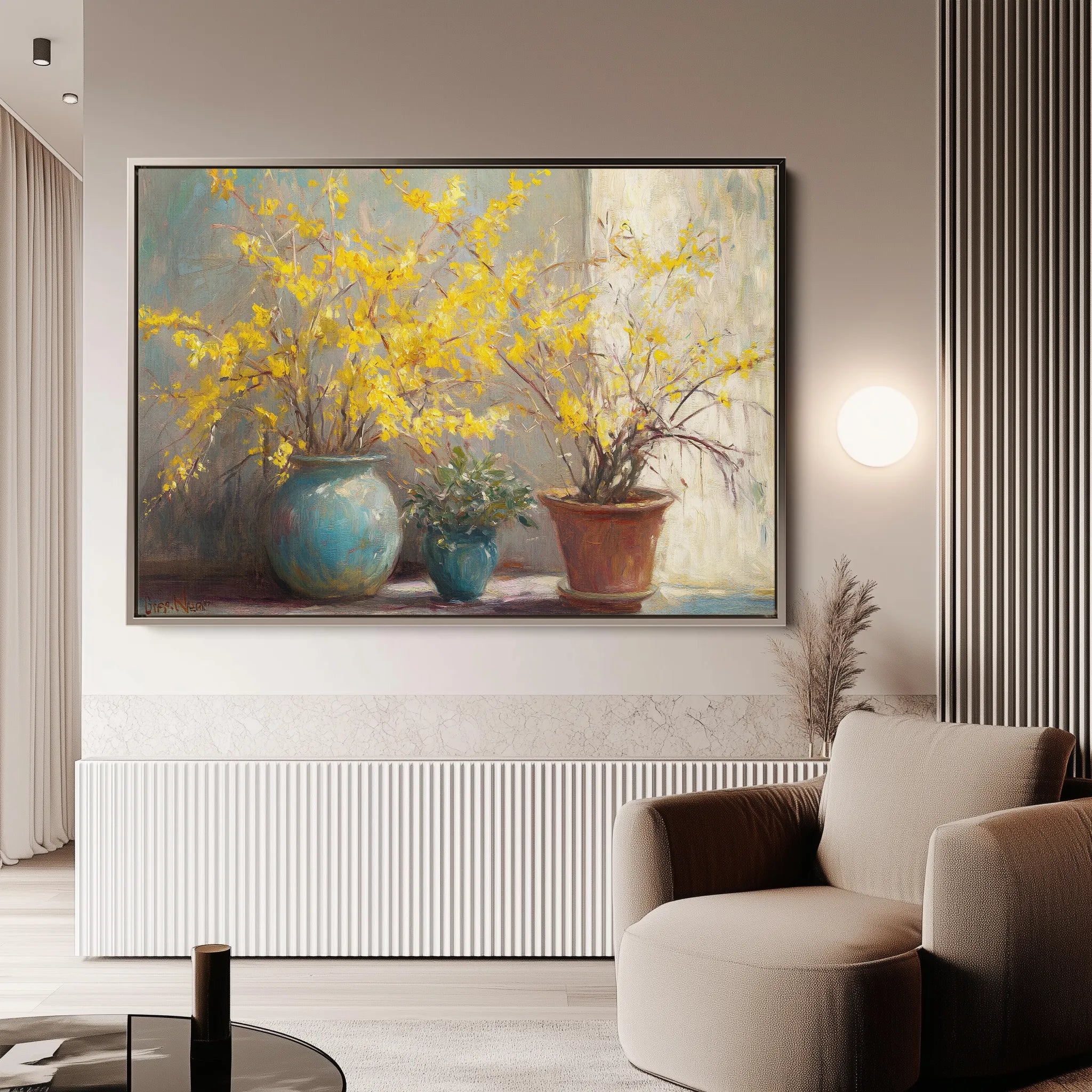 Floral 1101 Canvas Art 18" x 24" / 45 x 60 cm / Black