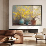 Floral 1101 Canvas Art 18" x 24" / 45 x 60 cm / Black