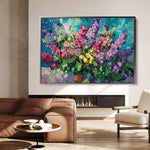 Floral 1102 Canvas Art 18" x 24" / 45 x 60 cm / Black