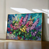 Floral 1102 Canvas Art 18" x 24" / 45 x 60 cm / Black