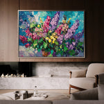 Floral 1102 Canvas Art 18" x 24" / 45 x 60 cm / Black