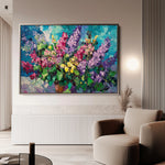 Floral 1102 Canvas Art 18" x 24" / 45 x 60 cm / Black